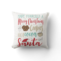 Almohada de Santa de las galletas del navidad
