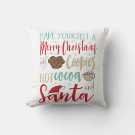Almohada de Santa de las galletas del navidad