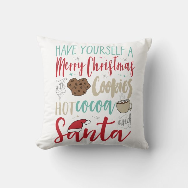 Almohada de Santa de las galletas del navidad (Anverso)
