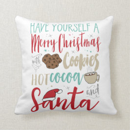 Almohada de Santa de las galletas del navidad