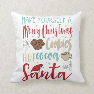 Almohada de Santa de las galletas del navidad