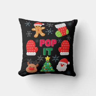 Almohada de Santa Reno con Pop It de Navidad