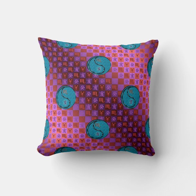 Almohada de Scorpio y Cerdo de Agua (Anverso)
