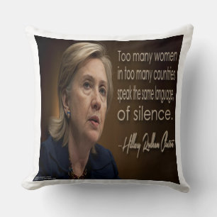 Almohada de seda de algodón de Hillary Clinton Muj
