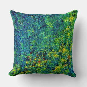 Almohada de seda de poliéster con pintura de flor
