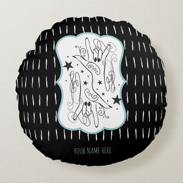 Almohada de señas con ASL ILY (Anverso)