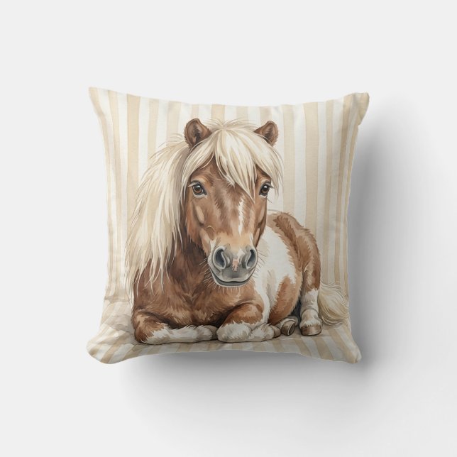 Almohada de Shetland Pony al Agua (Anverso)