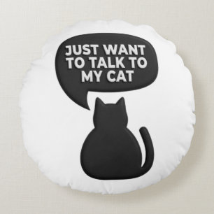 Almohada de Silueta de Gato Negro Divertida  Masco