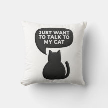Almohada de Silueta de Gato Negro Divertida| Masco