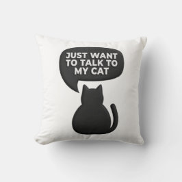 Almohada de Silueta de Gato Negro Divertida| Masco