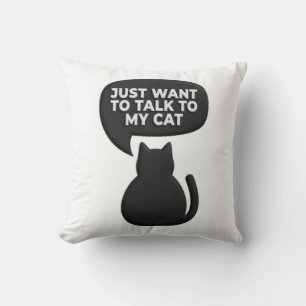 Almohada de Silueta de Gato Negro Divertida Masco