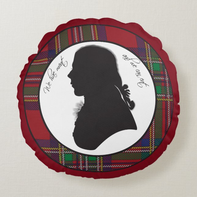 almohada de silueta Robbie Burns (Anverso)
