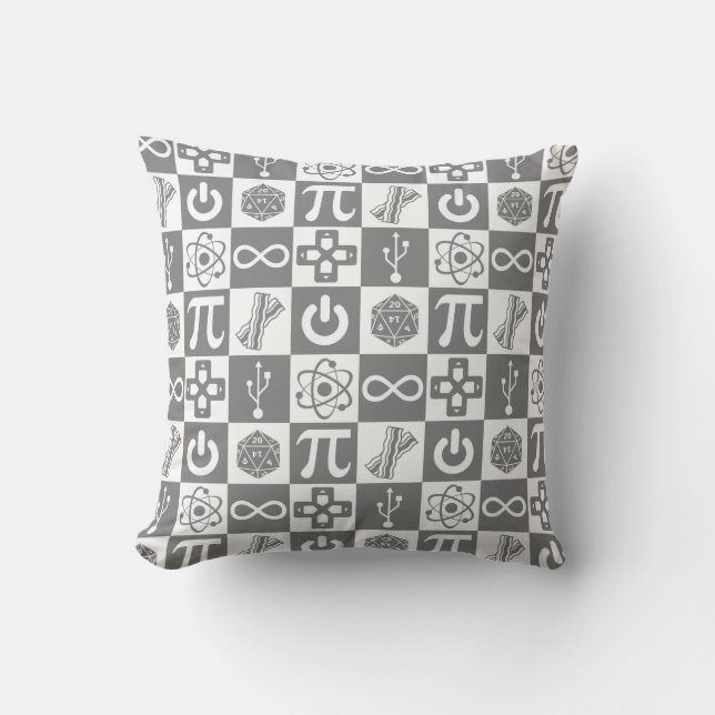 Almohada de Símbolos Geek (Anverso)