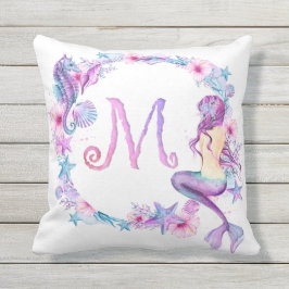 Almohada de sirena monograma - M