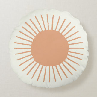almohada de sol boho en color rosa coral para el v