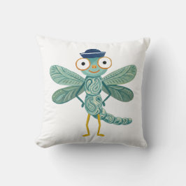 Almohada de sombrero de marinero de libélula linda