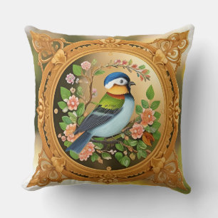 🐦 Almohada de Songbirds Floral Rama Accen Hogar