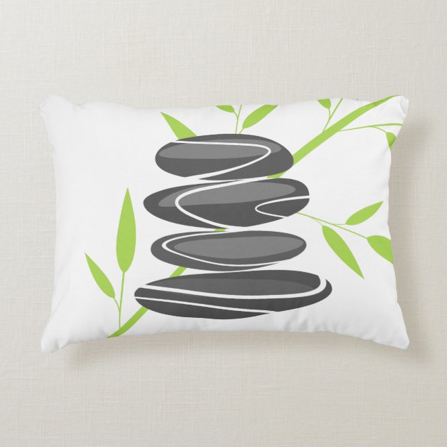 Almohada de spa relajante con piedras zen y estamp (Anverso)
