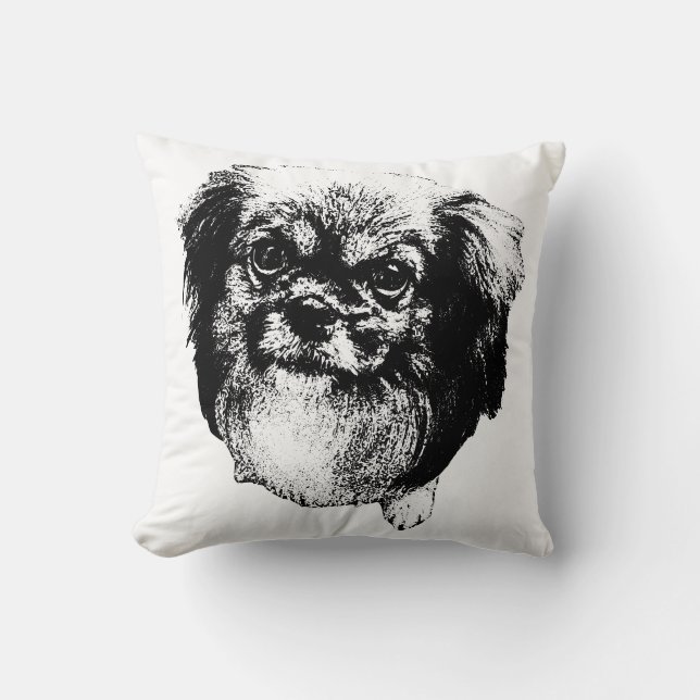 Almohada de Spaniel Tibetano – Arte de Perro de Ti (Anverso)
