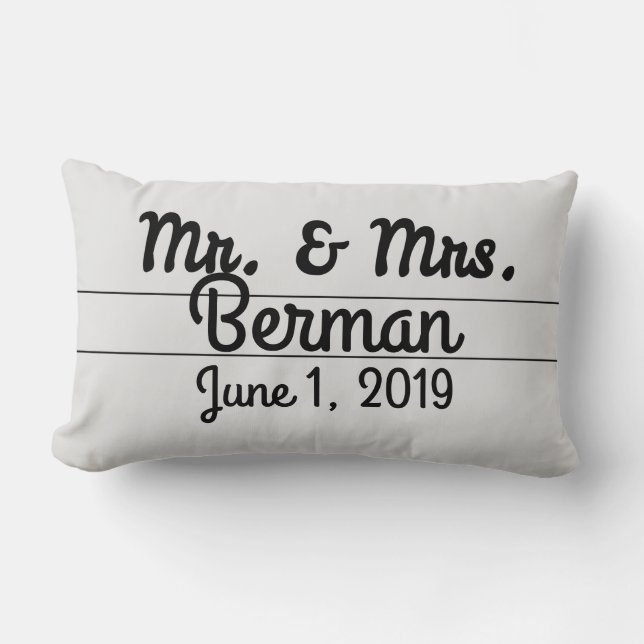 Almohada de Sr. y de señora PERSONALIZED (Anverso)