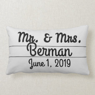 Almohada de Sr. y de señora PERSONALIZED