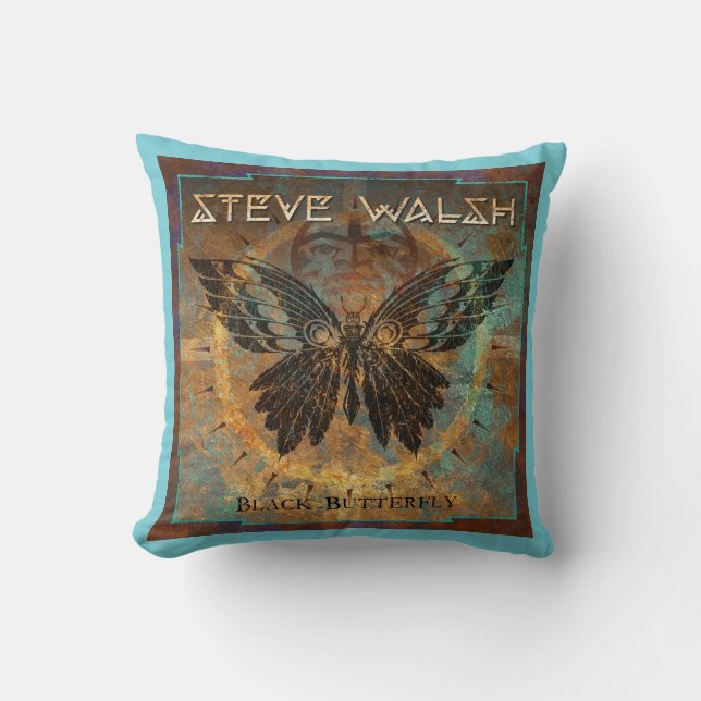 Almohada de Steve - mariposa negra (Anverso)