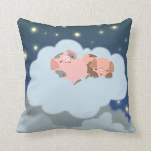 Almohada de sueño de los cochinillos del dibujo