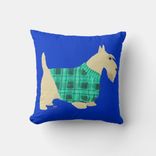 Almohada de suéter de terrier escocés trigo sarrac