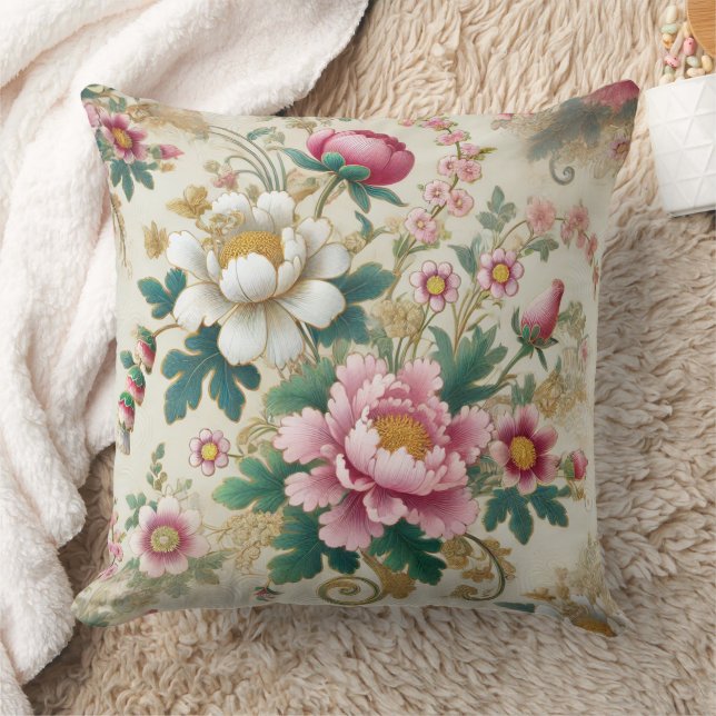 Almohada de susurro floral de 16" x 16" (Manta)