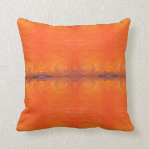 Almohada de Swirl Naranja pintada