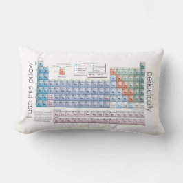 almohada de tabla periódica