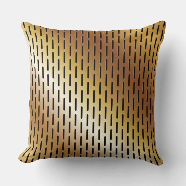 Almohada de Teja de Metal Dorado Brillante (Anverso)