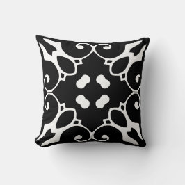 almohada de tejas negras y blancas en español