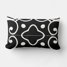 almohada de tejas negras y blancas en español