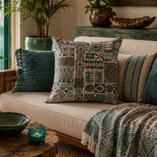 almohada de tela con estampado hawaiano