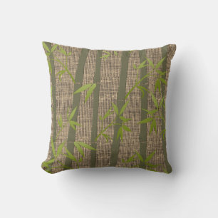 Almohada de tela de bambú texturada de textura rús