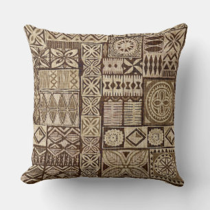 almohada de tela estampada hawaiana