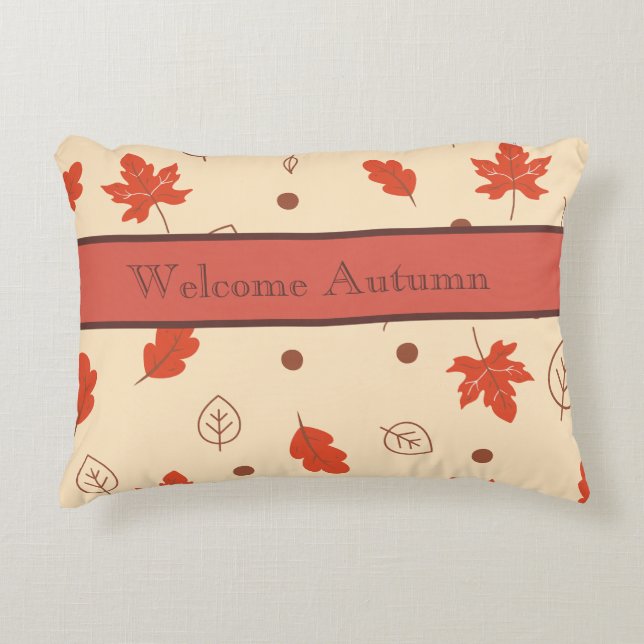 Almohada de tema otoño  (Anverso)