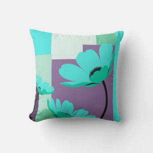 Almohada de terapia de color floral abstracto mini