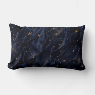 Almohada de terciopelo de galaxia de seda azul osc