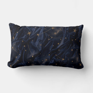 Almohada de terciopelo de galaxia de seda azul osc