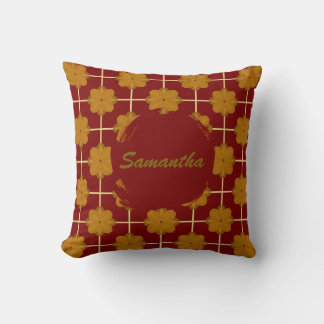 Almohada de Terciopelo Floral Retro Terra Bloom