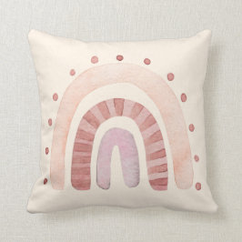 Almohada de Terracota Crema Boho Arcoíris para Dec