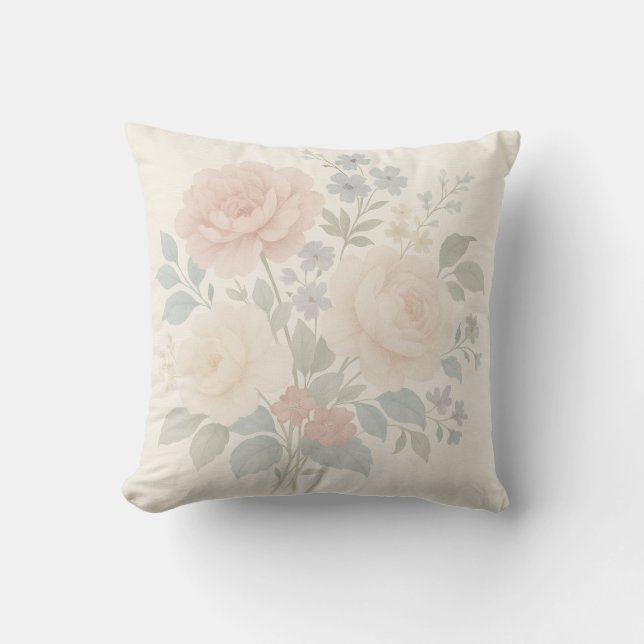 Almohada de textura de lino marfil (Anverso)