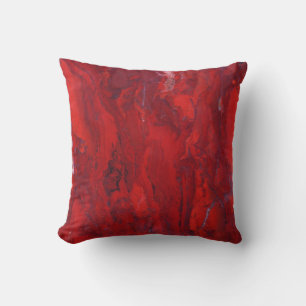 almohada de textura de mármol rojo oscuro