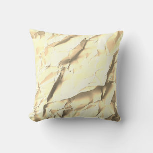 Almohada de textura de papel dorado