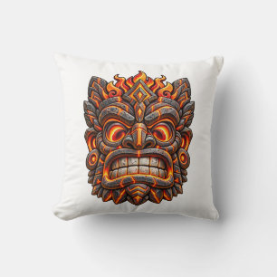 Almohada de Tiki Tallada con Brasa