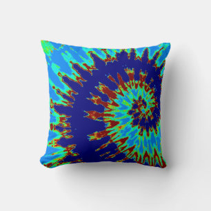 Almohada de tinte de espiral azul