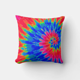 Almohada de tinte de lazo de espiral arcoiris salv