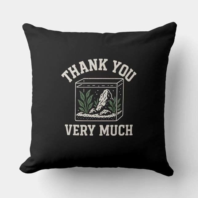 Almohada de tipografía moderna "Muchas gracias" (Anverso)
